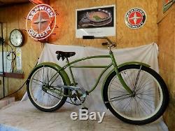 1950s SCHWINN HORNET MENS STRAIGHTBAR BIKE VINTAGE PHANTOM PANTHER RAT ROD ARMY