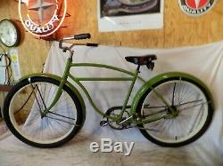 1950s SCHWINN HORNET MENS STRAIGHTBAR BIKE VINTAGE PHANTOM PANTHER RAT ROD ARMY