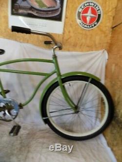 1950s SCHWINN HORNET MENS STRAIGHTBAR BIKE VINTAGE PHANTOM PANTHER RAT ROD ARMY