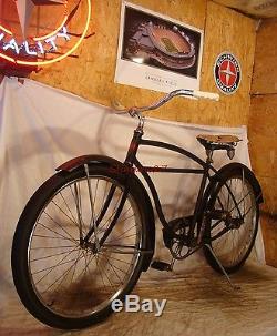 1950s SCHWINN MAJESTIC STRAIGHTBAR CRUISER BIKE VINTAGE RAT ROD PANTHER HORNET