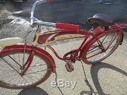 1950s SCHWINN TANK BICYCLE VINTAGE HORNET B6 DX PHANTOM ROCKET Skiptooth