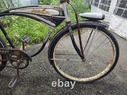 1950s Schwinn Hornet Mens Tank Bike Vintage S7 Middleweight Black And Cream 26
