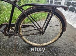 1950s Schwinn Hornet Mens Tank Bike Vintage S7 Middleweight Black And Cream 26