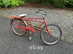 1950s VINTAGE ROADMASTER CRUISER BICYCLE KLUNKER RATROD COOL MOTORBIKE