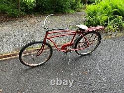 1950s VINTAGE ROADMASTER CRUISER BICYCLE KLUNKER RATROD COOL MOTORBIKE