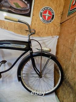 1950s ZENITH DELUXE MENS VINTAGE TANK BIKE SCHWINN MARSHALL WELLS MONARK BLACK