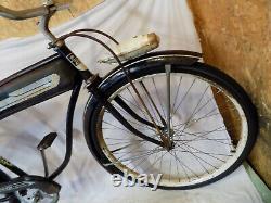 1950s ZENITH DELUXE MENS VINTAGE TANK BIKE SCHWINN MARSHALL WELLS MONARK BLACK