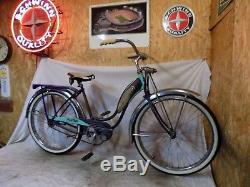 1951 Schwinn Panther Ladies Vintage Blue Cruiser Bicycle Springer Phantom S2 50s