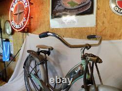 1951 Schwinn Panther Ladies Vintage Blue Cruiser Bicycle Springer Phantom S2 50s