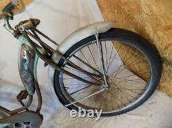 1951 Schwinn Panther Ladies Vintage Blue Cruiser Bicycle Springer Phantom S2 50s