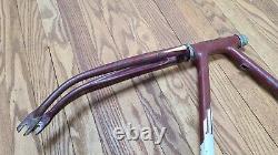 1952 Men's Schwinn World Bike 26 Frame, Fork, Kickstand, Head Badge Model W-1