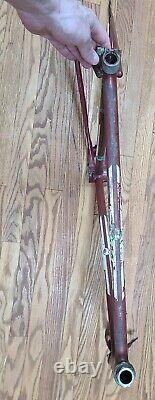 1952 Men's Schwinn World Bike 26 Frame, Fork, Kickstand, Head Badge Model W-1