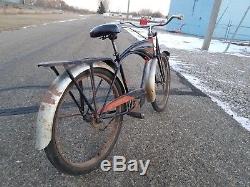 1952 Schwinn Black Phantom Antique Vintage Bicycle Rare Original