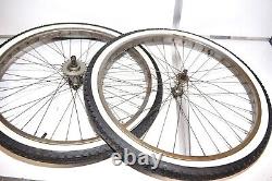 1952 Schwinn Black Phantom Bicycle S2 RIM WHEEL SET 26 Balloon Bike Part