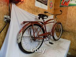 1952 Schwinn DX Mens Spitfire Tank Bicycle Hornet B6 Excelsior Vintage Skiptooth