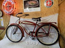 1952 Schwinn DX Mens Spitfire Tank Bicycle Hornet B6 Excelsior Vintage Skiptooth