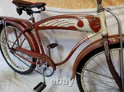 1952 Schwinn DX Mens Spitfire Tank Bicycle Hornet B6 Excelsior Vintage Skiptooth