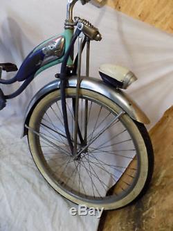 1952 Schwinn Panther Ladies Vintage Blue Cruiser Bicycle Springer Phantom S2 50s