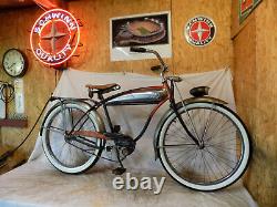 1952 Schwinn Panther Mens Straightbar Tank Bike Vintage Hornet Deluxe Phantom S2