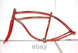 1952 Schwinn Spitfire Bicycle FRAME FORK & HEAD BADGE Mens Balloon Bike Part