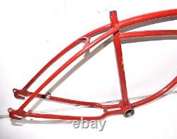 1952 Schwinn Spitfire Bicycle FRAME FORK & HEAD BADGE Mens Balloon Bike Part