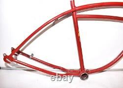 1952 Schwinn Spitfire Bicycle FRAME FORK & HEAD BADGE Mens Balloon Bike Part