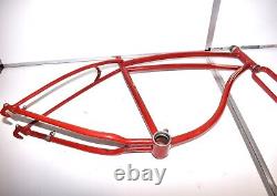 1952 Schwinn Spitfire Bicycle FRAME FORK & HEAD BADGE Mens Balloon Bike Part