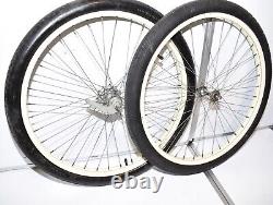 1952 Schwinn Spitfire Bicycle S2 WHEEL SET New Departure Hub Nice Bike Tires