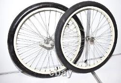 1952 Schwinn Spitfire Bicycle S2 WHEEL SET New Departure Hub Nice Bike Tires