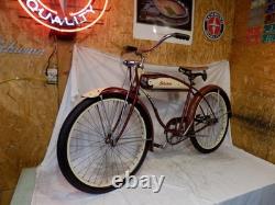 1952 Schwnn Hornet Mens Vintage Springer Fork Tank Bike Panther B6 DX Skiptooth