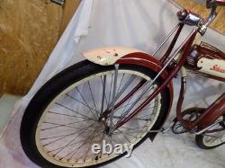 1952 Schwnn Hornet Mens Vintage Springer Fork Tank Bike Panther B6 DX Skiptooth