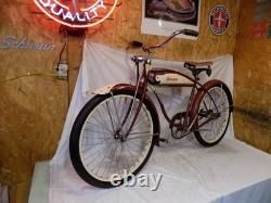 1952 Schwnn Hornet Mens Vintage Springer Fork Tank Bike Panther B6 DX Skiptooth