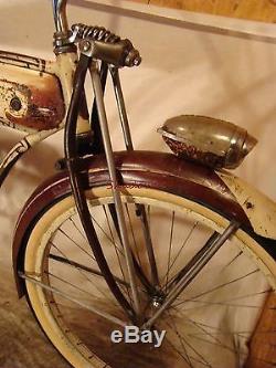 1953 SCHWINN HORNET MENS STRAIGHT-BAR TANK BICYCLE VINTAGE PANTHER SPRINGER S2