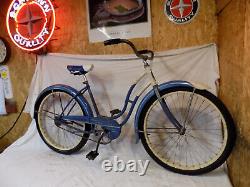 1953 Schwinn Meteor Ladies Vintage Bicycle B6 DX S2 Blue Rat Rod Hornet Vintage