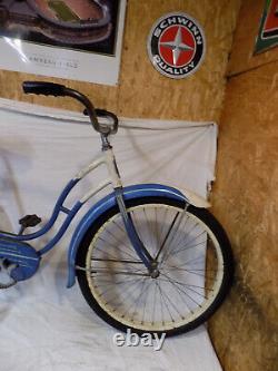 1953 Schwinn Meteor Ladies Vintage Bicycle B6 DX S2 Blue Rat Rod Hornet Vintage