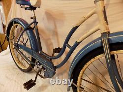 1953 Schwinn Meteor Ladies Vintage Bicycle B6 DX S2 Blue Rat Rod Hornet Vintage