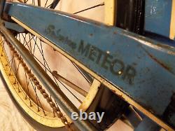 1953 Schwinn Meteor Ladies Vintage Bicycle B6 DX S2 Blue Rat Rod Hornet Vintage