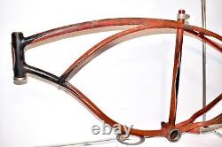 1953 Schwinn Red Phantom Bicycle FRAME & HEAD BADGE Mens 26 Balloon Bike