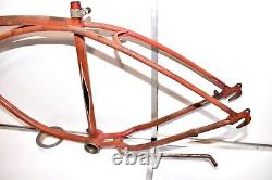 1953 Schwinn Red Phantom Bicycle FRAME & HEAD BADGE Mens 26 Balloon Bike