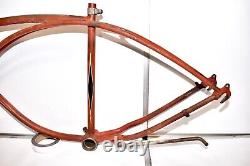 1953 Schwinn Red Phantom Bicycle FRAME & HEAD BADGE Mens 26 Balloon Bike