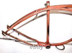 1953 Schwinn Red Phantom Bicycle FRAME & HEAD BADGE Mens 26 Balloon Bike