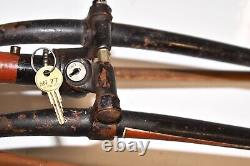 1954 Schwinn Phantom Bicycle LOCKING SPRINGER FORK & KEY Original Bike Part