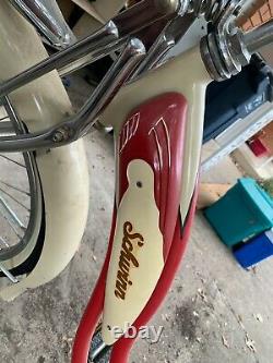 1954 Schwinn Vintage Red Lady Hornet Cruiser Bike, single speed, 26-inch wheels