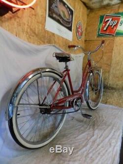 1955 Schwinn Corvette Ladies 3-speed Vintage Cruiser Bicycle Typhoon S7 Tiger 58