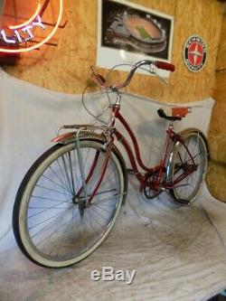 1955 Schwinn Corvette Ladies 3-speed Vintage Cruiser Bicycle Typhoon S7 Tiger 58