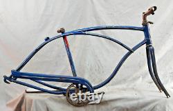 1955 Schwinn Vintage Cruiser Road Bike Frame Set 19 Large Steel USA Made/Ships