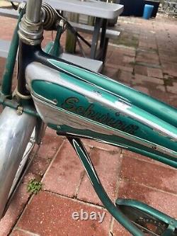 1955 Vintage Schwinn Phantom Bicycle Green Black All Original