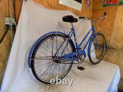 1956 Schwinn Racer Ladies Road Cruiser Bicycle Blue Collegiate Breeze Vintage