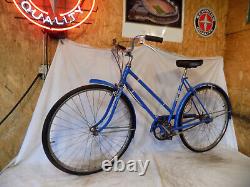 1956 Schwinn Racer Ladies Road Cruiser Bicycle Blue Collegiate Breeze Vintage