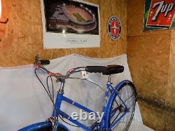 1956 Schwinn Racer Ladies Road Cruiser Bicycle Blue Collegiate Breeze Vintage